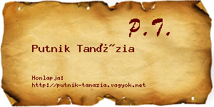 Putnik Tanázia névjegykártya